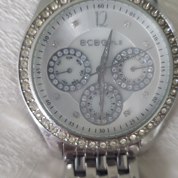 BCBG silver watch with cz - Picture 2 of 3